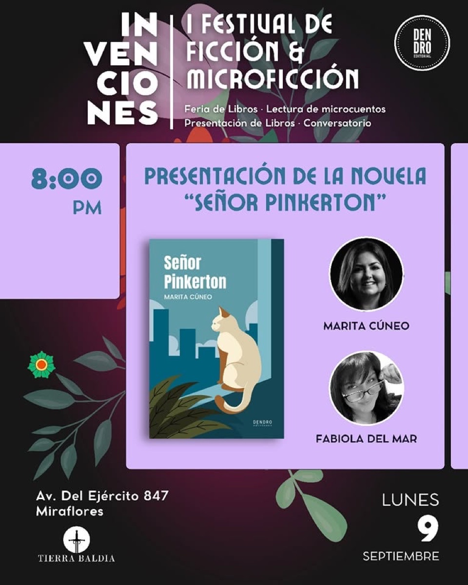 Foto de Presentación de «Señor Pinkerton» en Invenciones, I Festival de Ficción y Microficción